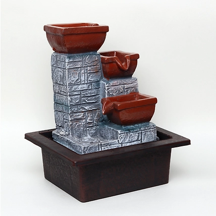 VIVARS HOME Indoor Tabletop Fountain Water Fountain with LED Light-3