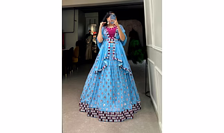 Mirror Work Georgette Lehenga Choli Set
