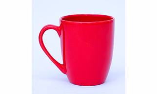 Ceramic Coral Red Coffee Mug | Tea Cup - 400ml