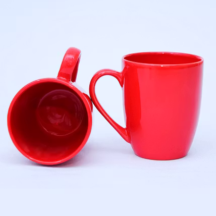 Ceramic Coral Red Coffee Mug | Tea Cup - 400ml-2