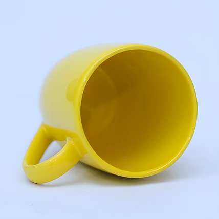 Ceramic Coral Yellow Coffee Mug | Tea Cup - 400ml-1