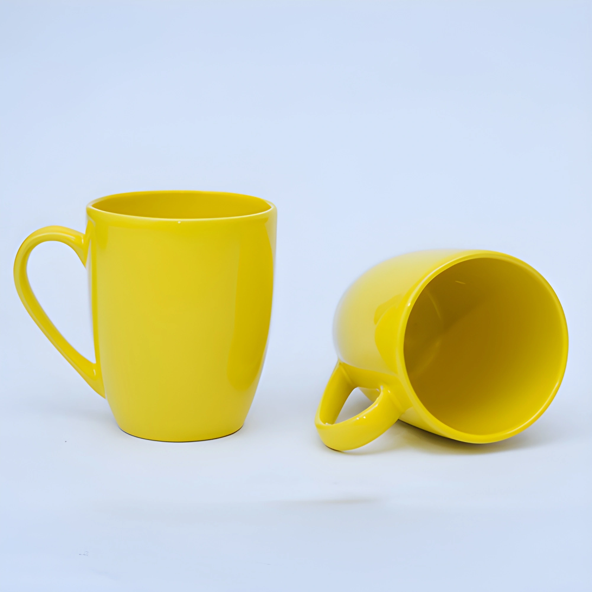 Ceramic Coral Yellow Coffee Mug | Tea Cup - 400ml-2