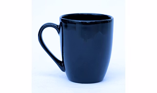 Ceramic Coral Black Coffee Mug | Tea Cup - 400ml