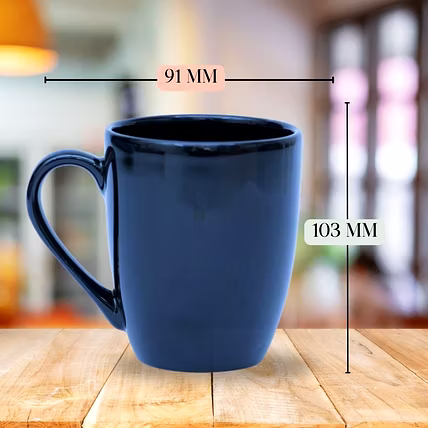 Ceramic Coral Black Coffee Mug | Tea Cup - 400ml-4