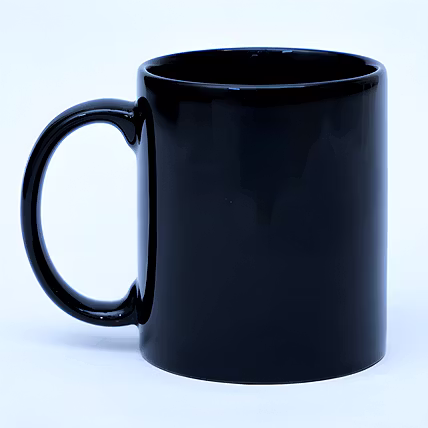 Black Color Ceramic Coffee Mug | Tea Cup - 400 ml-12419734