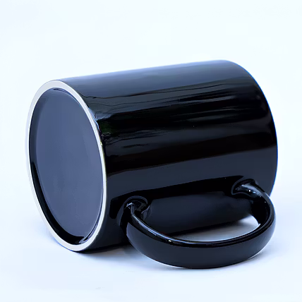 Black Color Ceramic Coffee Mug | Tea Cup - 400 ml-2