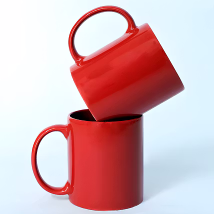 Red Color Ceramic Coffee Mug | Tea Cup - 400ml-3
