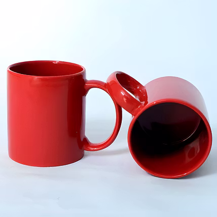Red Color Ceramic Coffee Mug | Tea Cup - 400ml-4