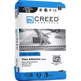 creed silver tile adhesive – high-performance adhesive for small wall tiles & medium floor tiles