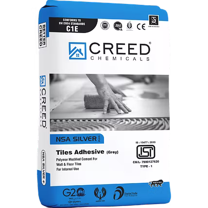 Creed Silver Tile Adhesive – High-Performance Adhesive for Small Wall Tiles &amp; Medium Floor Tiles-12677907