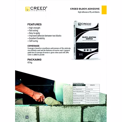Creed Block Adhesive – High-Strength Adhesive for AAC Blocks &amp; Bricks-1