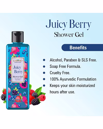 tho essentials Juicy Berry Fusion Ayurvedic Shower Gel  (200 ml)-2