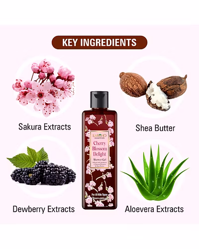 Eartho essentials Cherry Blossom Delight Shower Gel  (200 ml)-3