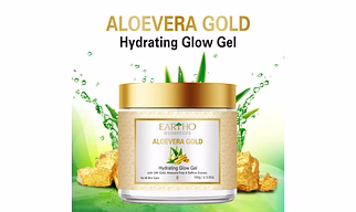 Eartho Essentials Aloevera Gold Hydrating Glow Gel With 24k Gold,Aloevera pulp & saffron extract 100g