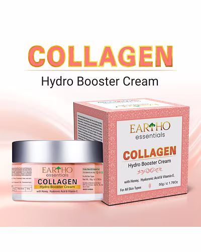 Eartho Essentials Collagen Hydro Booster Cream with Hyaluronic Acid, Honey and Vit-E, 50 Grams-12425214