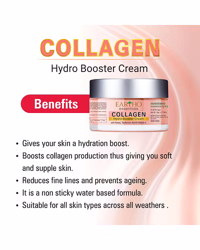 Eartho Essentials Collagen Hydro Booster Cream with Hyaluronic Acid, Honey and Vit-E, 50 Grams-3