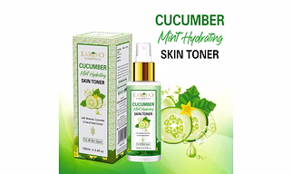 Eartho Essentials Cucumber Mint Skin Hydrating Toner - Alcohol-Free Face Toner for Open Pores, Acne Prone, Oily and Blemish Prone Skin with Aloe Vera, Vitamin C and Carrot Seed Extracts, 100 ML