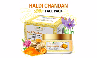 Eartho Essentials Haldi Chandan Ubtan Face Pack with Turmeric, Sandalwood & Saffron Extract 50g