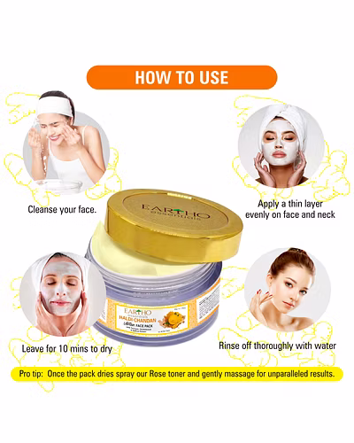 Eartho Essentials Haldi Chandan Ubtan Face Pack with Turmeric, Sandalwood &amp; Saffron Extract 50g-2