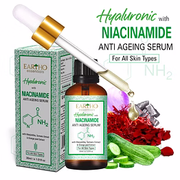 eartho essentials hyaluronic with niacinamide anti ageing serum 30 ml