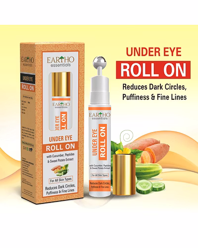 Eartho Essentials Under Eye Roll On (with Cucumber Extracts, Kojic Acid and Sweet potato extracts), 15 ML-12425228