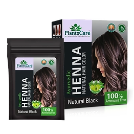 Plants Care Ayurvedic Henna Natural Hair Color Black 240g