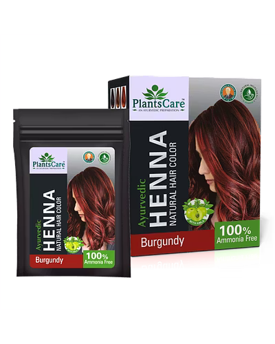 Plants Care Ayurvedic Henna Natural Hair Color Burgundy 240g-12425792