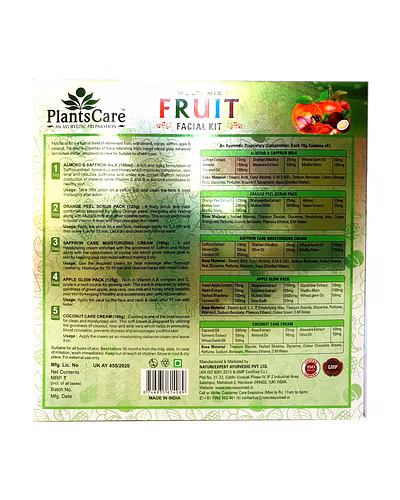 Plants Care Multi Mix Fruit Facial Kit 450g+100ml-1
