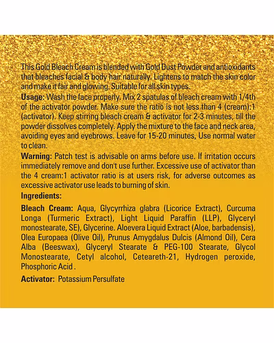Plants Care Radiance Gold Bleach Cream 43g-1