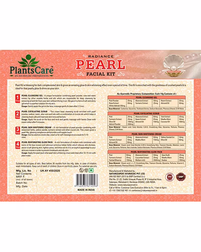 Plants Care Radiance Pearl Facial kit mini 100g-1