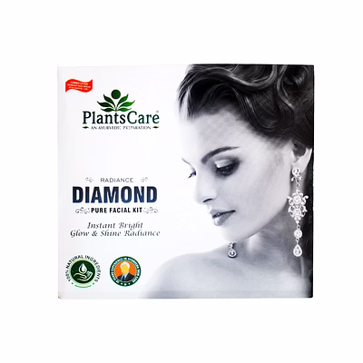 plants care radiance diamond pure facial kit mini 100g