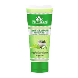 plants care neem & aloevera facewash 65ml