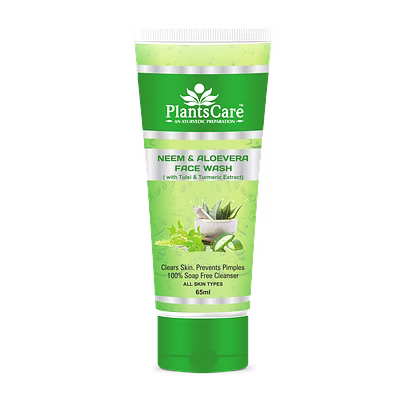 plants care neem & aloevera facewash 65ml