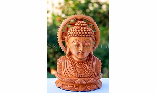 Lord Buddha Wooden Idol/Statue for Home and Office Decor and Vastu Remedies