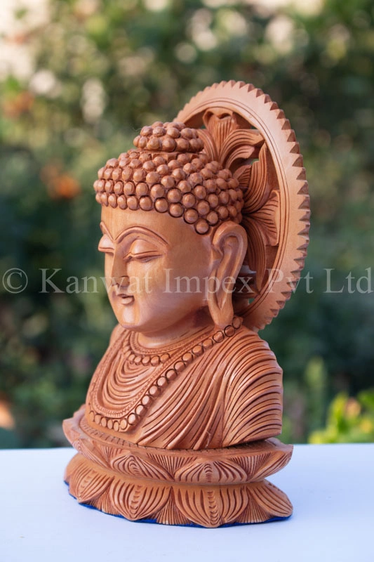 Lord Buddha Wooden Idol/Statue for Home and Office Decor and Vastu Remedies-2