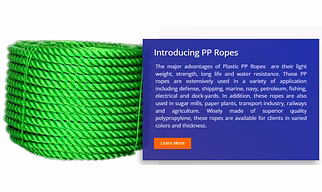 Polypropylene Rope 3,4,8 & 12 strand