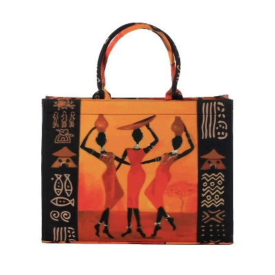 AFRIHOUSE Power Tote Culturally rich orange
