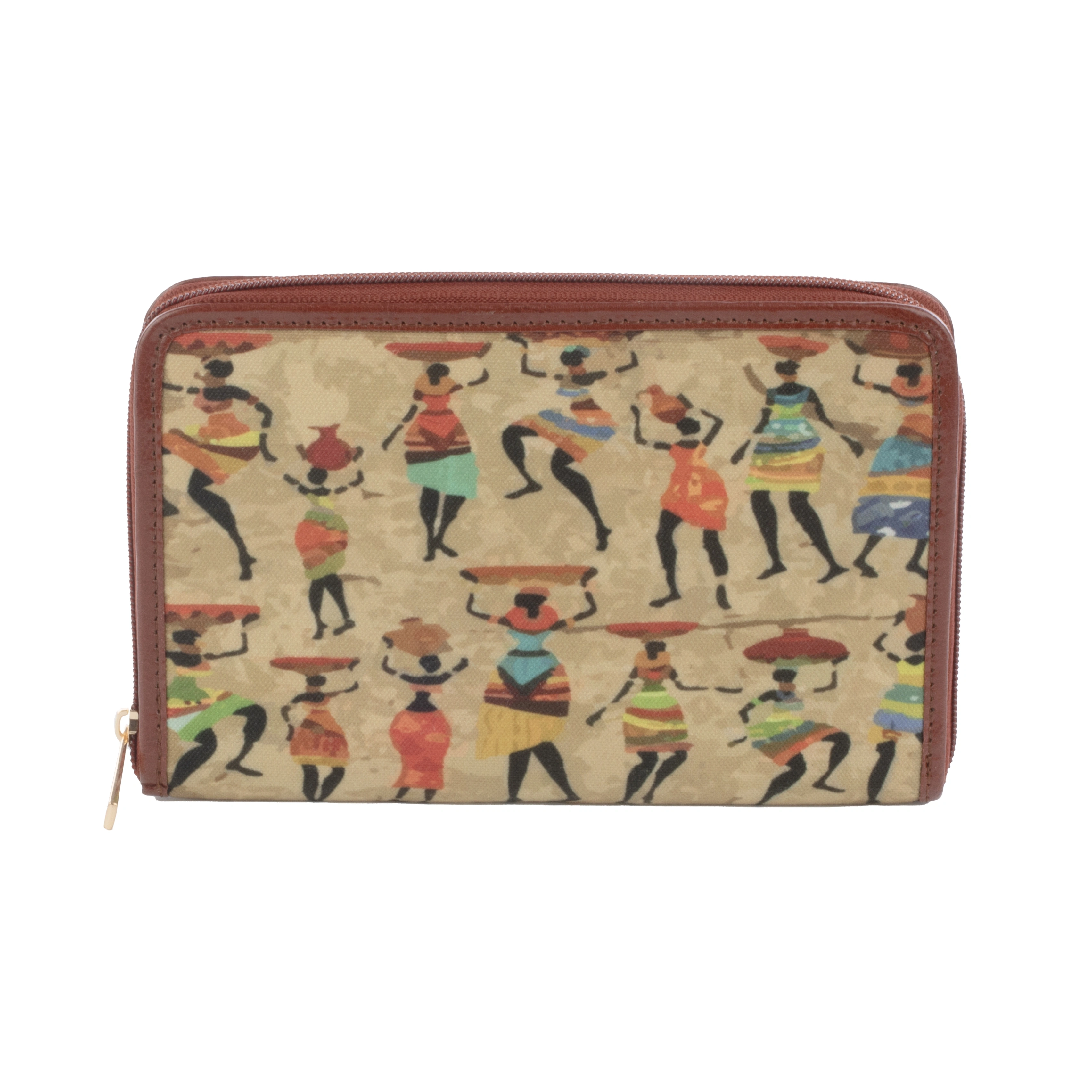 Chic Wallet with front pouch Culturally vibrant Beige-1