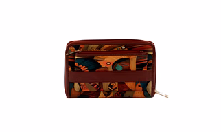 Chic Wallet with front pouch Richly Symbolic