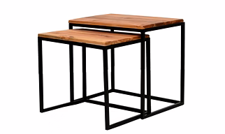 Set of 2 Rustic Table