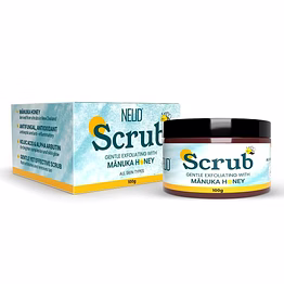 neud exfoliating body scrub for radiant skin - pure manuka honey infused 100 grams
