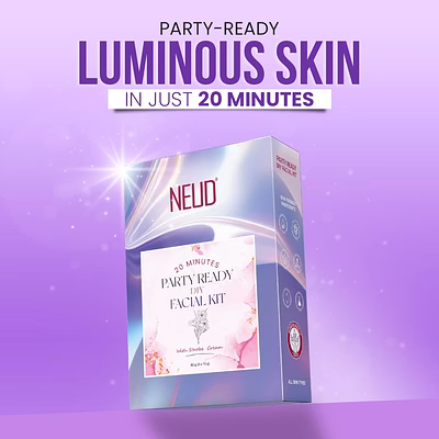 neud party glow facial kit with strobe cream (50g) pack