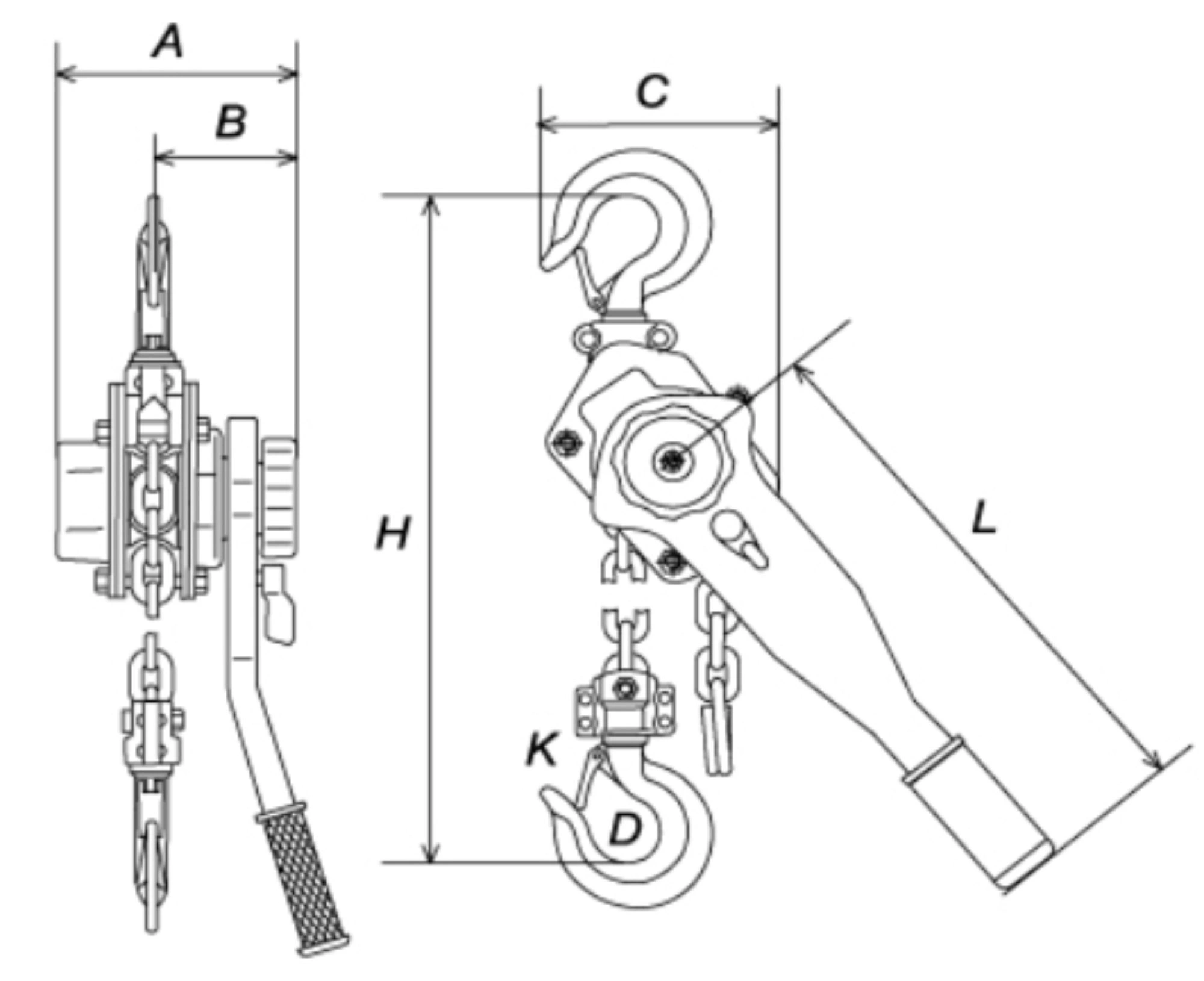 LIFTIT Ratchet Lever Hoist 1.5 TON-1