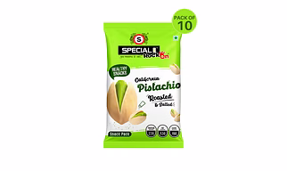 Special Choice (Rock On) Pistachios Roasted, Lightly Salted (Pack of 10, 15g Each) - 150g Code 1003