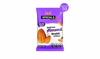 Special Choice (Rock On) California Almonds Roasted, Lightly Salted (Pack of 10, 15g Each) - 150g Code 1006