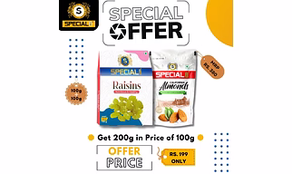Special Choice California Almonds & Raisins Combo (100g Each) | Dry Fruits Combo Code 1042