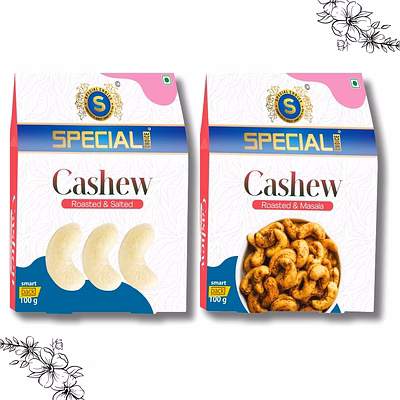 special choice cashew combo crunch (cashew nuts salted & cashew nuts masala) 100g each