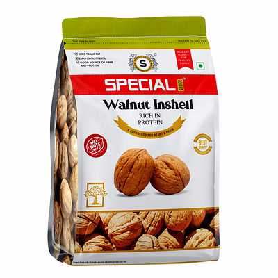 special choice chilean walnut with shell 500g | raw akhrot | delicious & crunchy walnut | high in anti-oxidants | rich in omega-3