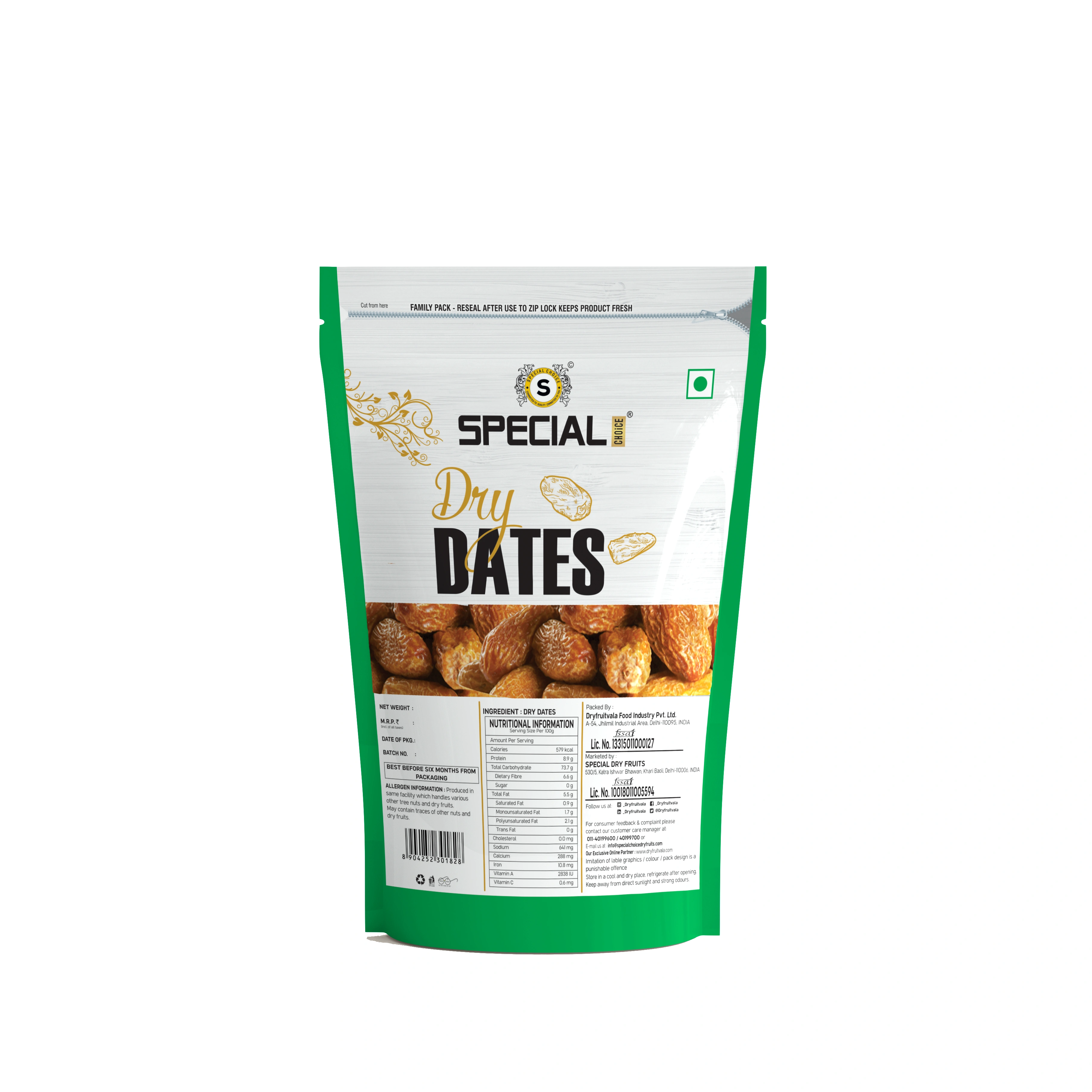 Special Choice Dry Dates (Chuhara) 2.5 Inch 1kg-1kg (Pack of 1)-1