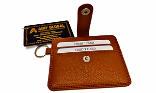 ADIF GLOBAL Model #AG7863 Card Case with Key ring and RFiD Protected.